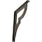 Ekena Millwork Bradford Wrought Iron Bracket, (Single center brace), Antiqued Pale Gold 1 1/2"W x 12"D x 15"H BKTM01X12X15SBRAPG - alternate 1